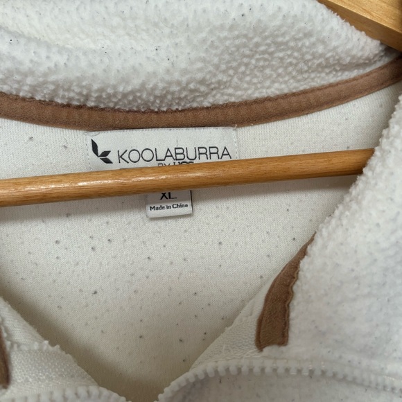 KOOLABURRA by UGG Sueded Jersey Back Sherpa 1/4 Zip Pullover XL - Picture 4 of 4